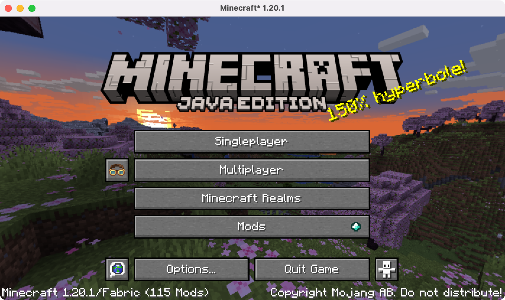 Изображение запущенной игры Minecraft